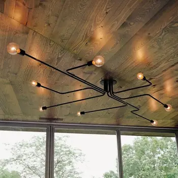 

European Creative Iron led Chandelier led lamps high quality living room dining room lamps E27 led lustre lighting Chandeliers