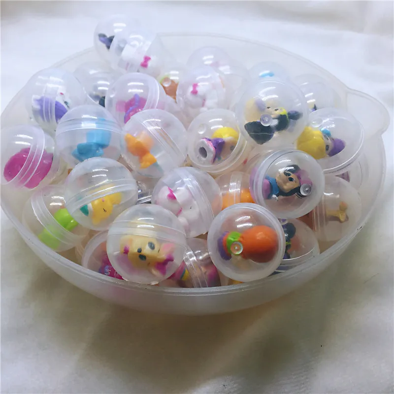 200 шт./упак. диаметр 2,8 см из прозрачного пластика капсулы игрушки шарики с различными фигурка игрушки мини куклы смесь для торгового автомата
