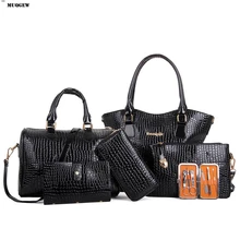 MUQGEW Seis Set Bolsos de Las Mujeres Famosas Marcas de Asas de Cuero Bolsa de Hombro Bolsas de Asas de Las Señoras de Oficina Bolsas De Couro #212