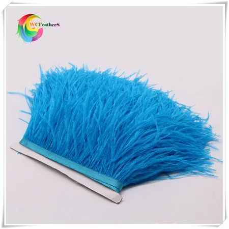 6 lake blue ostrich feather fringe 2