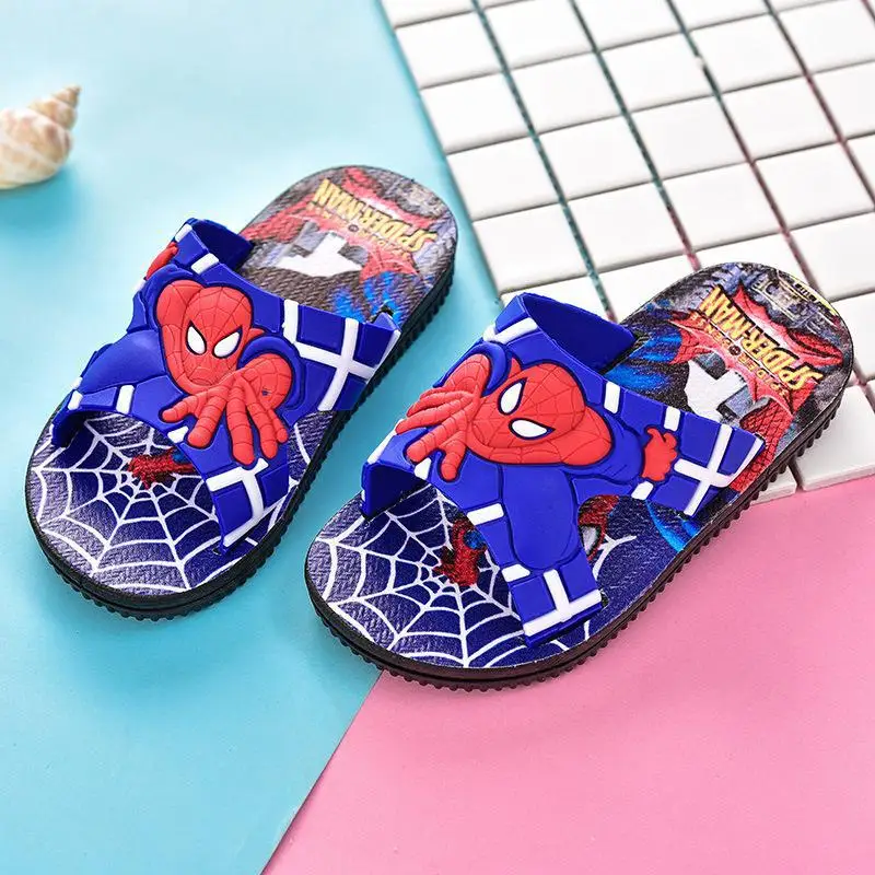 

Children Slippers For Baby Boys Cartoon Spiderman Flip Flop Girls Home Slippers Summer Beach Sandals Kids Indoor Non-slip Shoes