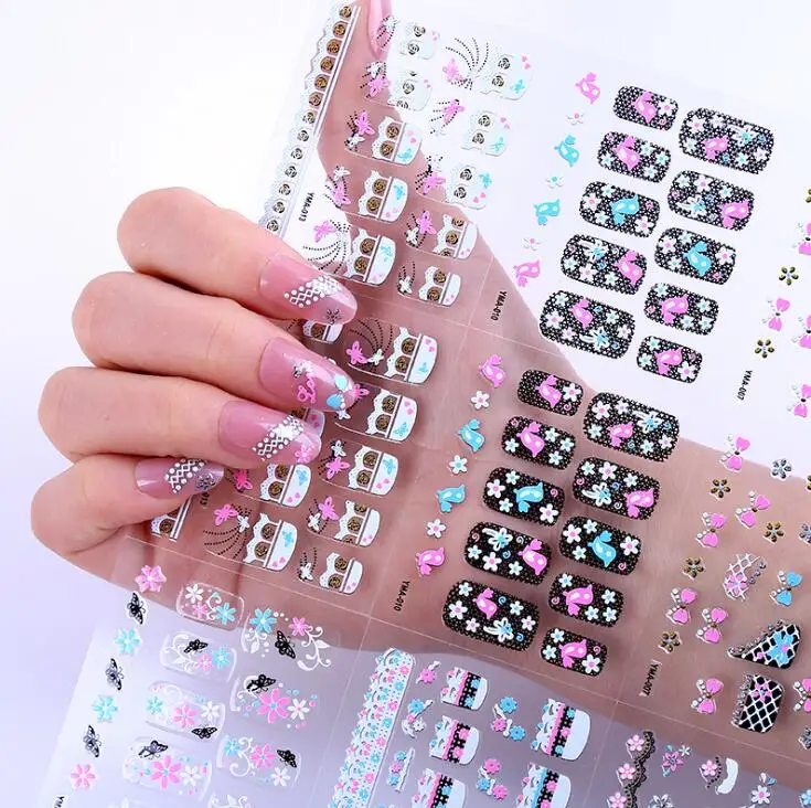 24/30pcs жидкость для Стикеры s 3D Nail Art Наклейки на клею, Стикеры Star/Ювелирные изделия/геометрический дизайн ногтей Стикеры слайдер Фольга - Цвет: NL37-30pcs