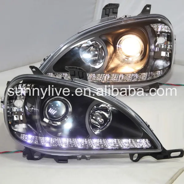 1998 2005 год для Mercedes Benz W163 ML320 ML350 ML430 ML450 светодиодный ная фара черного цвета|headlights