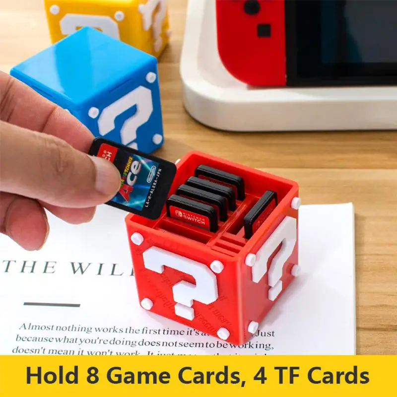 

DSstyles For Nintend Switch Game Card Case Box Holder Accessories Origanizer for Holding 8 Game Cards, 4 TF Cards