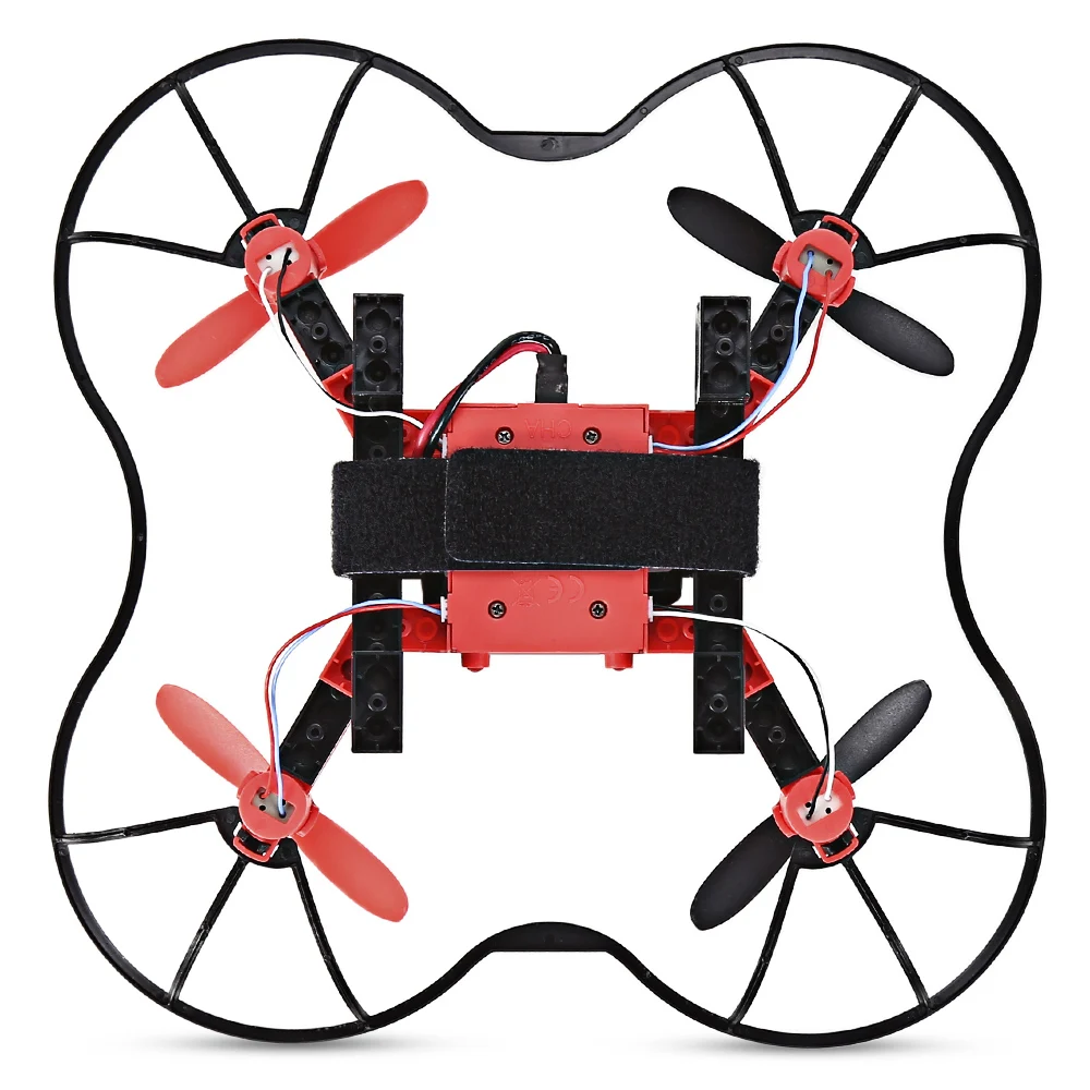 Фирменная Новинка Радиоуправляемый Дрон DIY Building Блоки 3D флип Quadcopter 2.4 г 4CH самолета с красочными свет RC дроны игрушечные лошадки