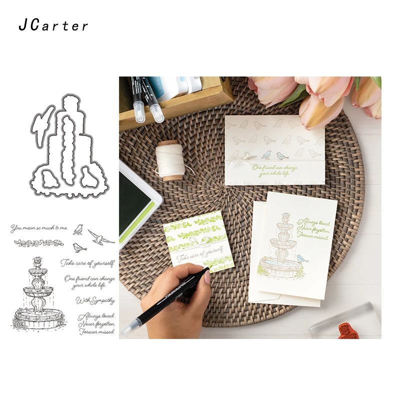 

JC Rubber Stamps and Metal Cutting Dies for Scrapbooking Craft Pool Pond Die Cut Clear Stamp Card Making Stencil Decor Album New