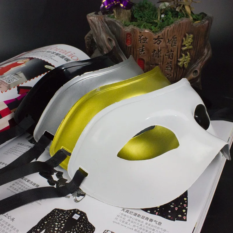 100-stks-mannen-Bal-Masker-Fancy-Dress-Venetiaanse-Maskers-Maskerademaskers-Plastic-Half-Gezichtsmasker-Zwart-Wit-Goud