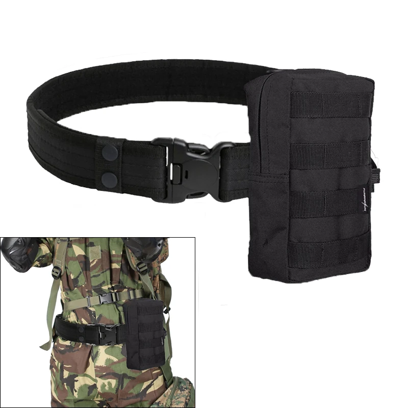 

Tactical Belt Military Molle Utility EDC Pouch Waistband Waist Bag Gadget Pack Hunting Hiking Outdoor Accessory