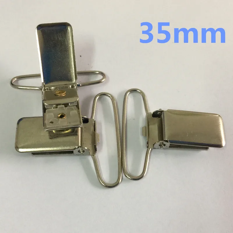 High Quality 30PCS Suspender Metal Clips 35mm Rectangle Shape For