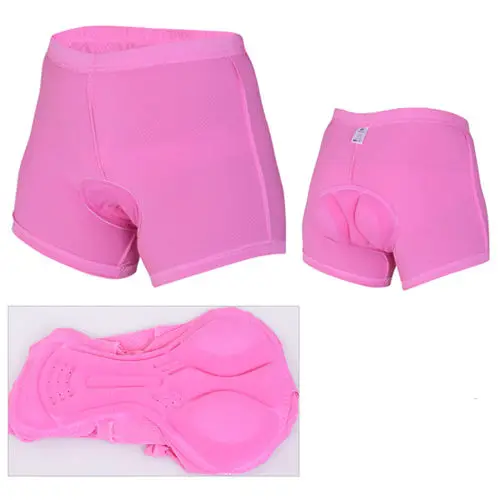 Для женщин шорты для езды нижнее бельё для девочек гель 3D мягкий S-XXL шорты для улицы и занятий спортом - Цвет: Pink