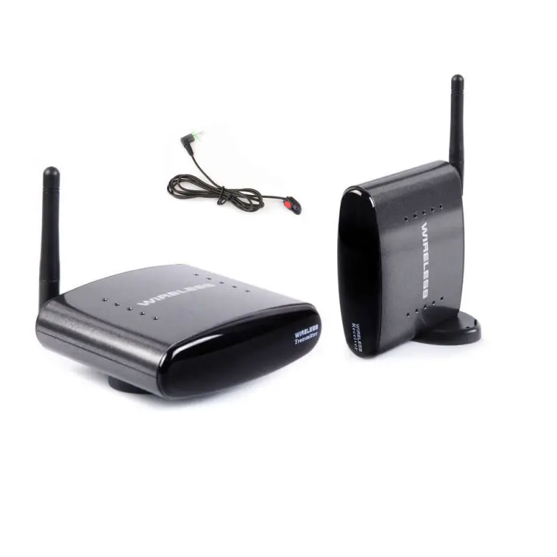 

HBUDS 2.4GHz 250M Wireless AV Sender TV Audio Video Transmitter Receiver With IR Remote PAT-240 Black