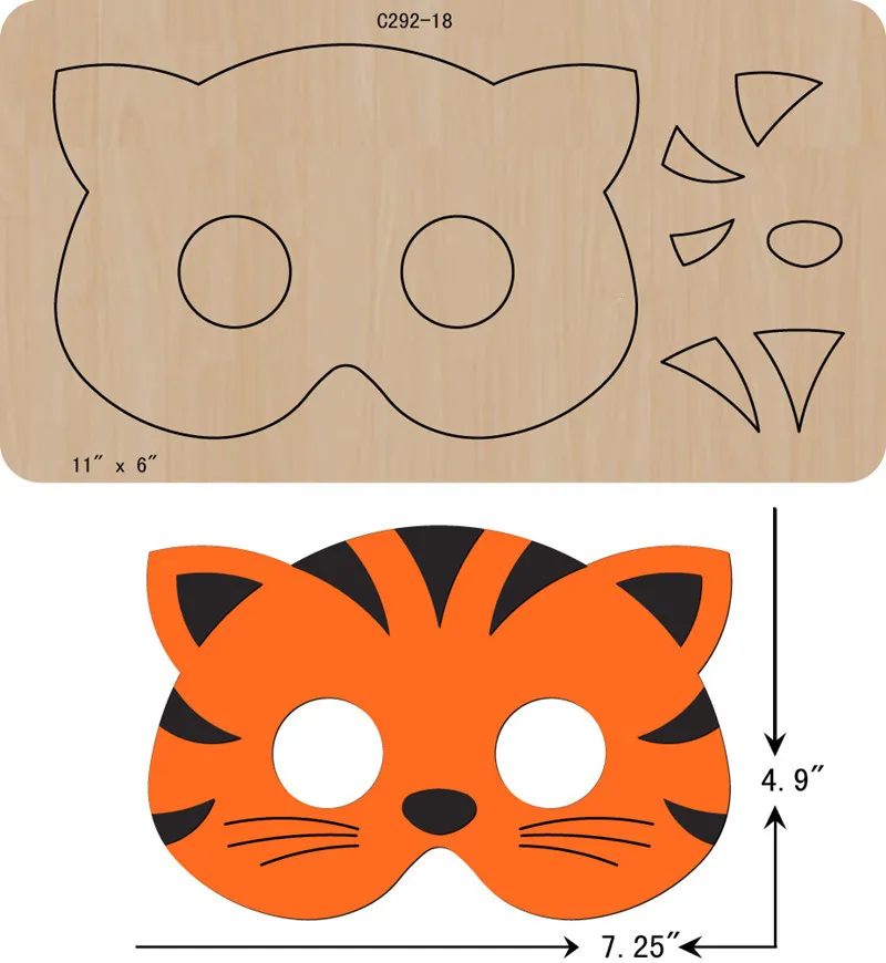 

New mask Wooden die Scrapbooking C-292-18 Cutting Dies