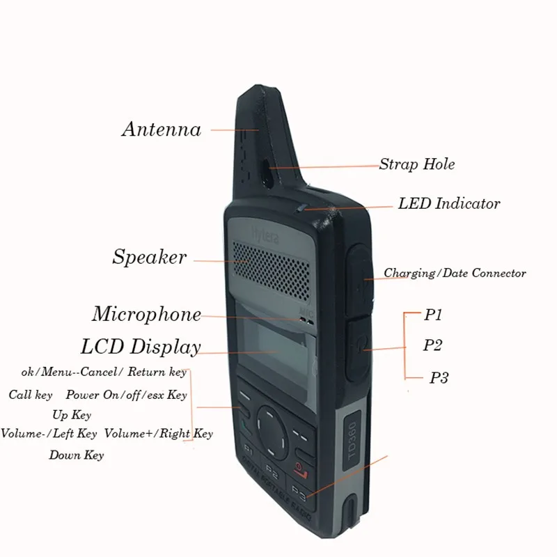 HYT PD365 Wireless Analogue & Digital Walkie Talkie Mini Portable Mobile Radio Two Way UHF 400-440 Mhz Hytera DMR For CB Radio  (17)