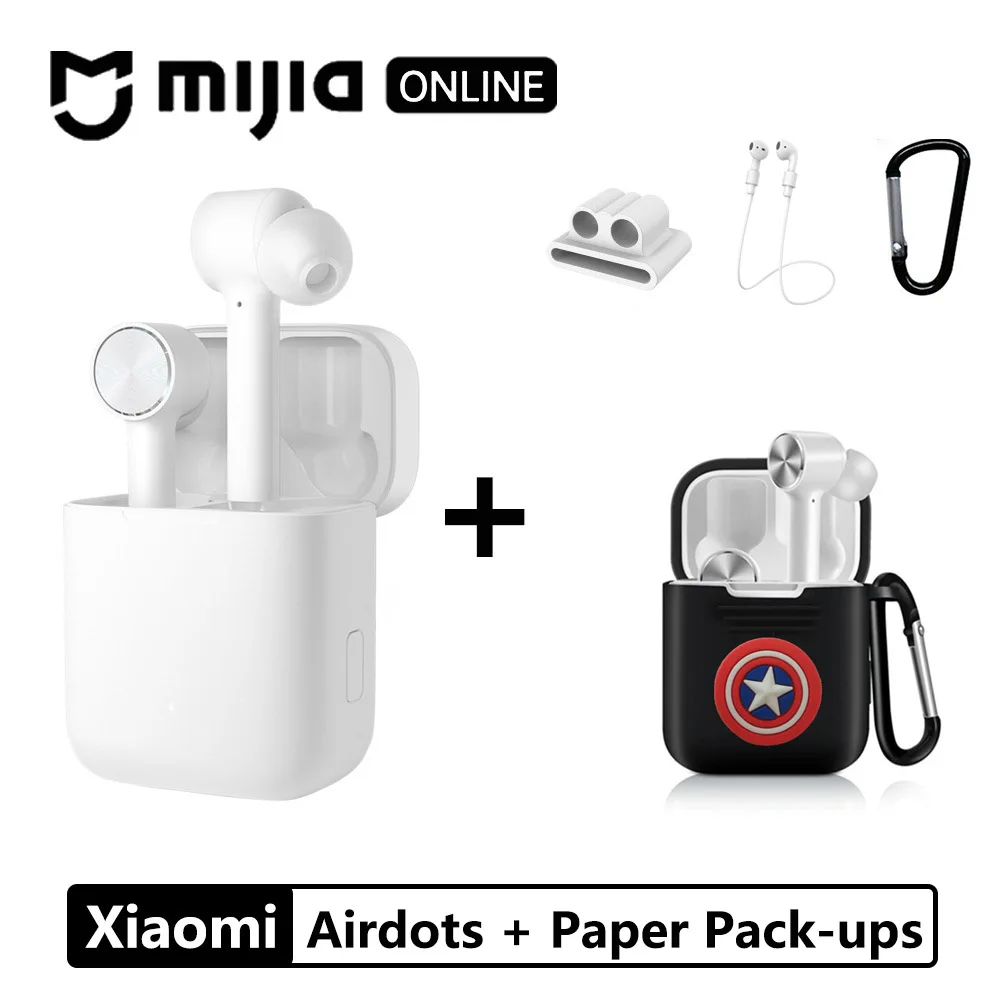 Xiaomi Airdots Pro Bluetooth наушники Air TWS гарнитура истинный беспроводной стерео смарт сенсорный ANC автоматическая пауза кран управление спортивные наушники - Цвет: air with gift