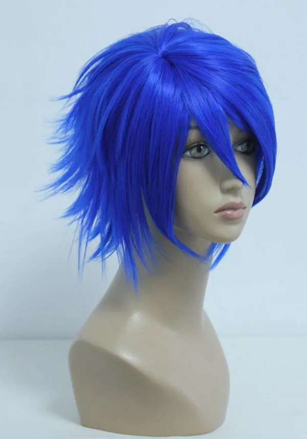

MCOSER Free Shipping Specially Design Bright Blue Vocaloid Kaito 32cm Short Animation Male Cosplay Wig