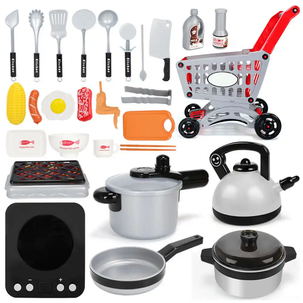 Satu Set Anak Dapur Peralatan Masak Aksesoris Bermain Mainan Satu Set Anak Dapur Peralatan Masak Aksesoris Bermain Mainan