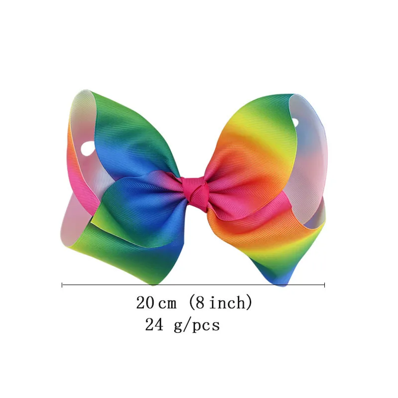 Kids Baby Girl Grosgrain Ribbon hair Bow Clips Rainbow New Design hairpin Infant Headband Children Hair Accessories (5)