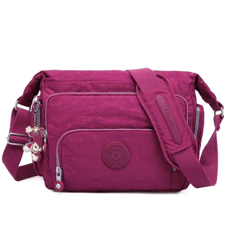 TEGAOTE, сумки-мессенджеры, женская сумка через плечо, женская сумка, женская сумка, большая вместительность, одноцветная пляжная дорожная сумка, Женская - Цвет: Purple Red