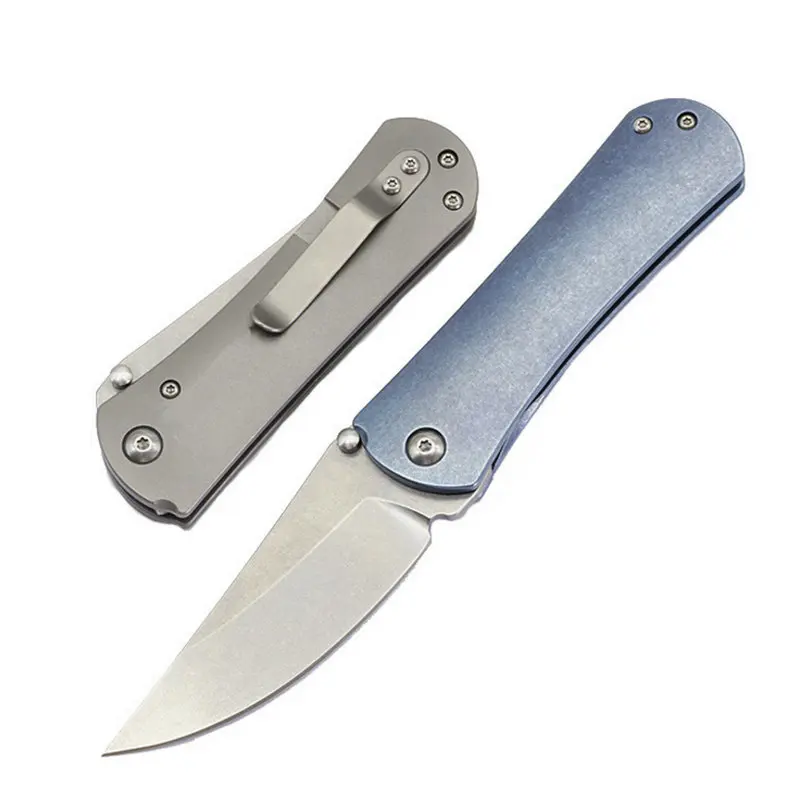 

VOLIRON Camping Folding Knife Survival Hunting Tactical Pocket Knives EDC Multi Tools D2 Blade, TC4 Handle Dropshipping