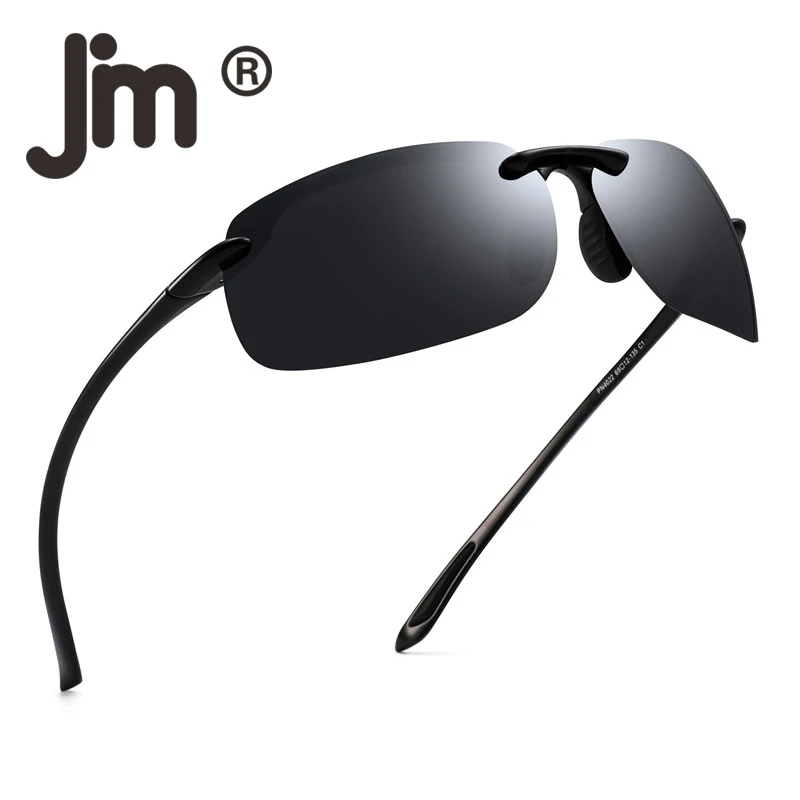 

JM Sport Sunglasses for Men Women TR90 Rimless Unbreakable Frame for Running Fishing Baseball Driving