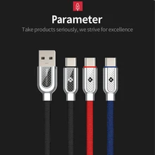 TOTU 1 м type-c USB C-type кабель из углеродного волокна 2.4A Быстрая зарядка данных зарядное устройство линия для samsung millet Oneplus 6 6t Zuk Z glory V9