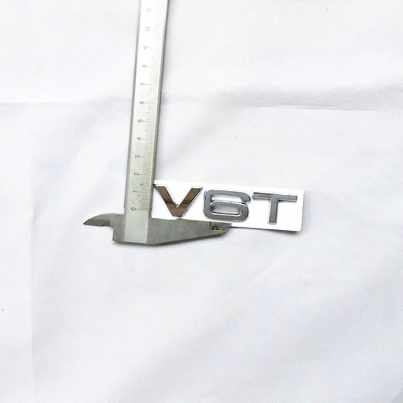 3D Металл Эмблема Наклейки Автомобиля Стикер Значка Крома V6T Логотипом, пригодный для Audi