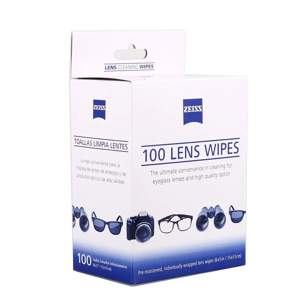 

100 pcs ZEISS cleaning kit microfiber lcd cleaner glasses Pre-moistened lens camera wipes Men's eyewear accessories lens cloth