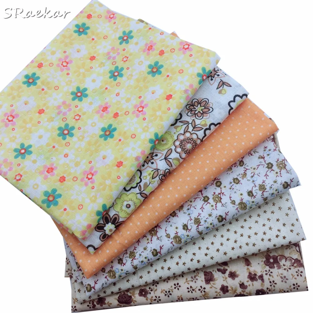 

SRaekar,Yellow Blue Plain Cotton Fabric DIY Handmade Accessories Fat Quarter Cloth Sewing Craft Toy Patchwork Quilting Tissus