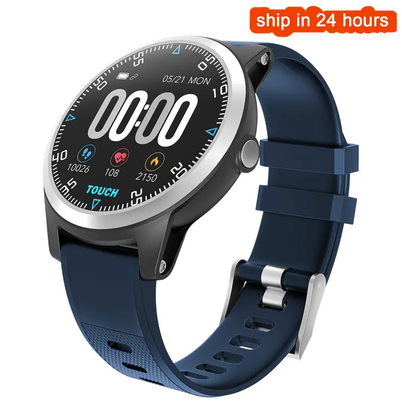 E101 Смарт часы ЭКГ PPG двойной монитор сердечного ритма и кровяное давление Bluetooth Smartwatch Спорт фитнес трекер часы - Цвет: Синий