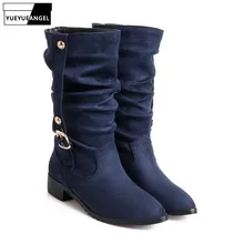 Осенние ботинки; Новинка; женская обувь с острым носком в стиле ретро; Европейский стиль; Sapatos Mulher; удобная обувь с пряжкой; замшевая женская обувь; chaussures femme размера плюс