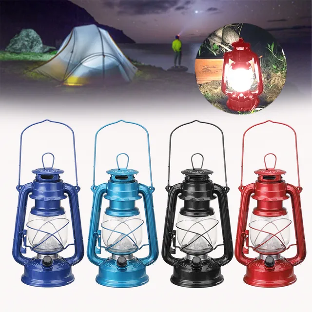 Vintage Style Portable 15 Led Lantern Battery Operated Indoor Vintage Style Portable 15 Led Lantern Battery Operated Indoor Outdoor Garden Fishing Camping Hikingtent Light