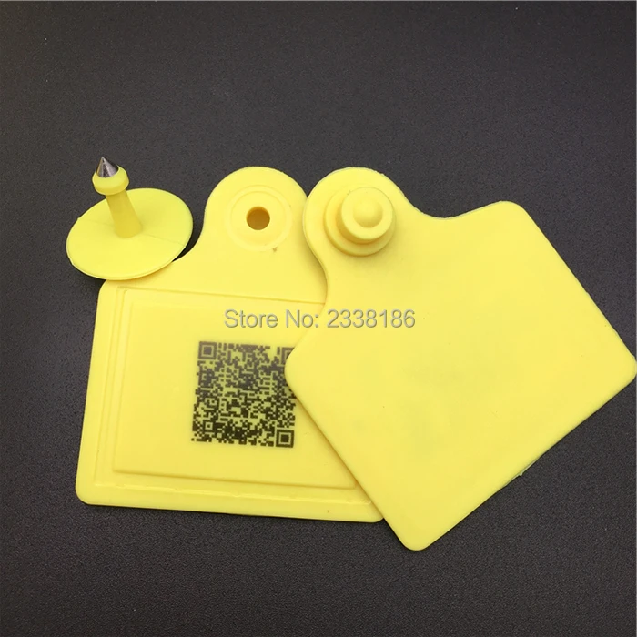 x100pcs UHF 860-960KHZ RFID ear tag, Sheep cow pig for animal identification visual tag