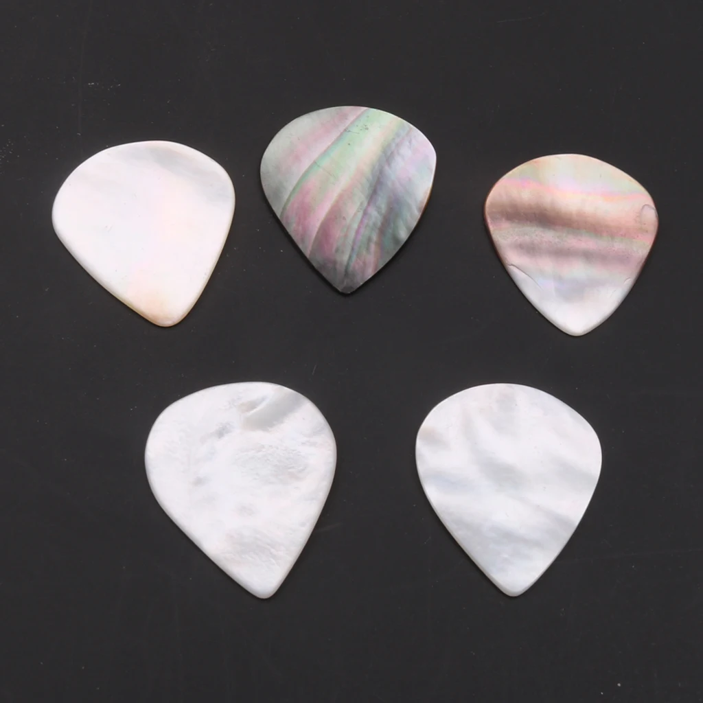5 Pieces Shell Felt Picks Ukulele Guitar Thickness 1.2mm Guitar Picks Guitar Accessories Guitar Plectrums