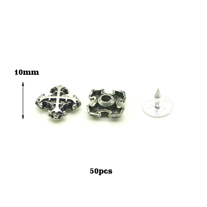 Ретро черный никель используется в качестве старых животных заклепки пуговицы в виде якоря Шпильки заклепки сумка кожа заклепки Инструмент H-07 - Цвет: 50pcs