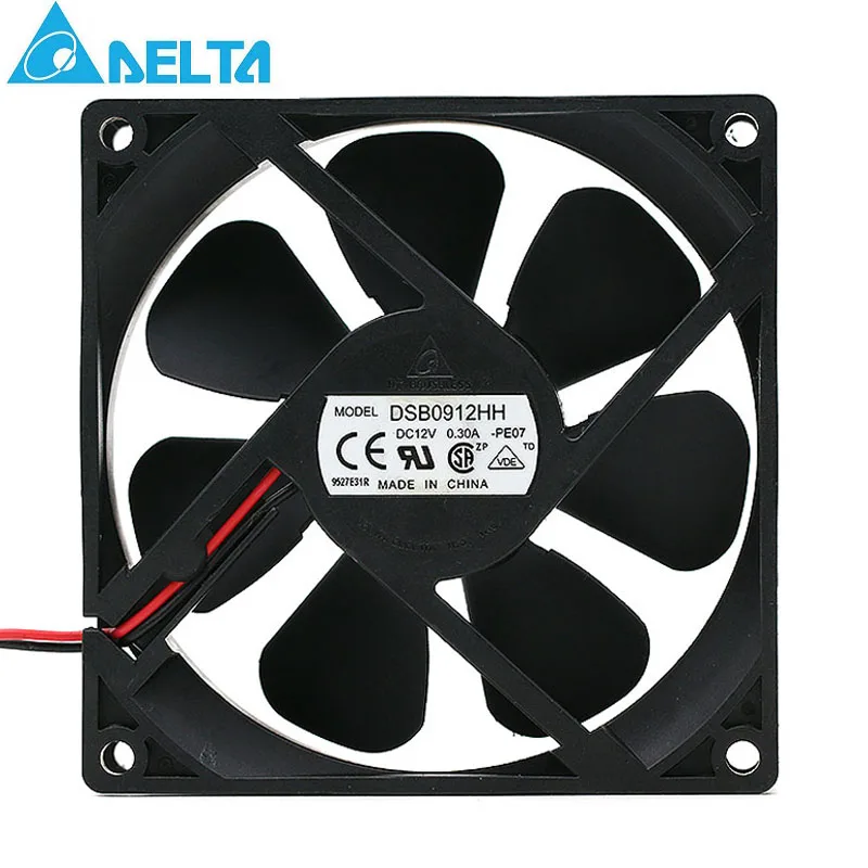 

for delta DSB0912HH 9225 DC 12V 0.30A 2-pin 92*92*25mm Server Square axial cooling fan