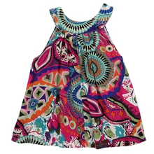 Pudcoco 3-8T niños bebé niña vestido niño bebe flor algodón sin mangas Estilo bohemio princesa ropa Vintage vestido de fiesta de chica