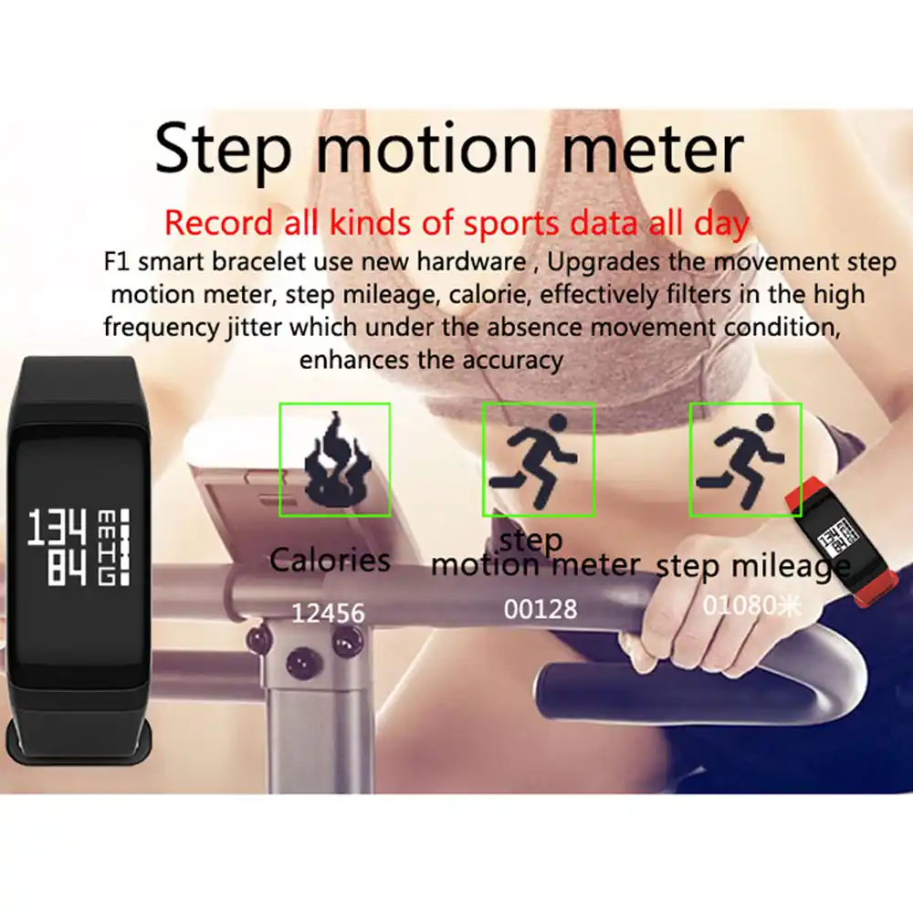 f1 blood pressure reading smart bracelet