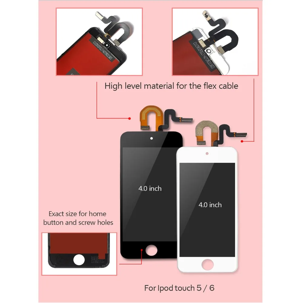 

4.0"LCD For iPod Touch 5 5th LCD Display Touch Screen Panel Digitizer Assembly For iPod Touch 6 6th LCD Screen IML Express