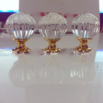 

Crystal pumpkin ball handle single hole shaped crystal handle wardrobe cabinet ball doorknob