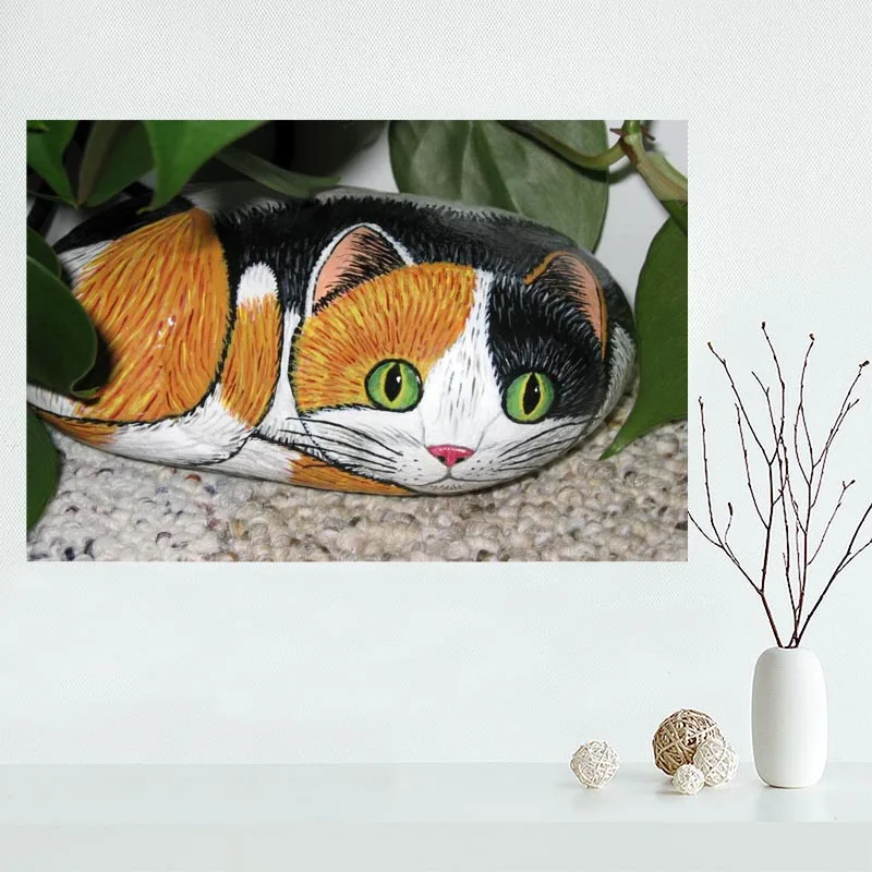 Custom Cats Paint Canvas Poster Wall Art Print Home Decoration Cloth