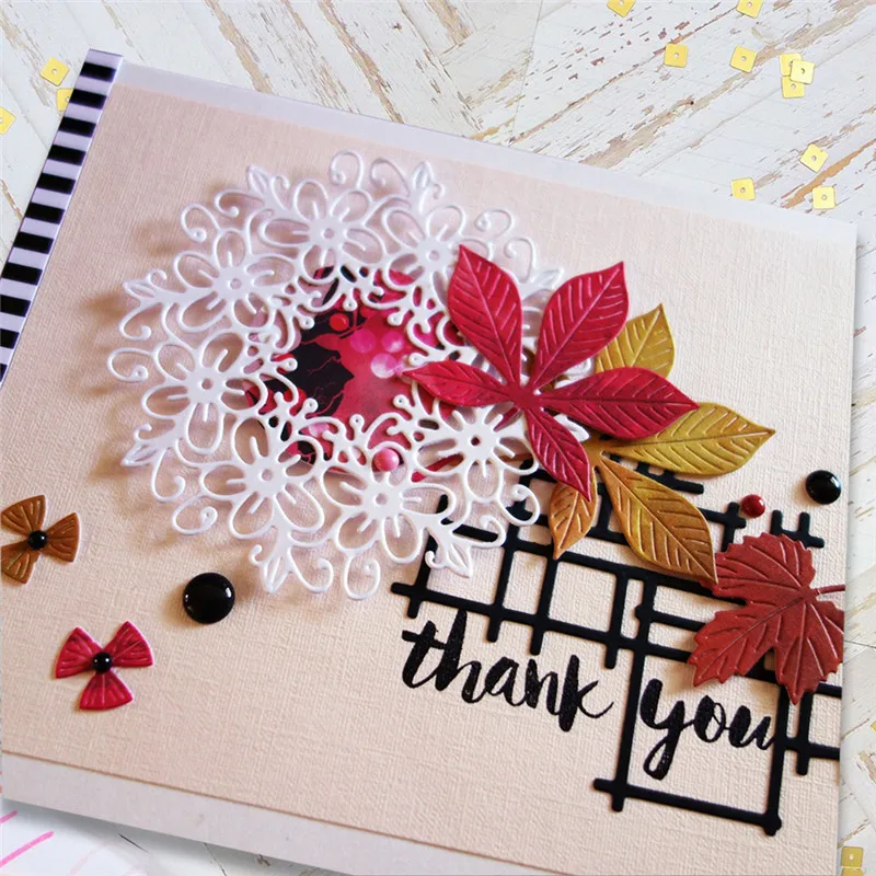 

DiyArts Lacy Flower Circle Doily Accent Metal Cutting Dies New 2019 for Card Making Scrapbooking Craft Embossing Die Cut Stencil