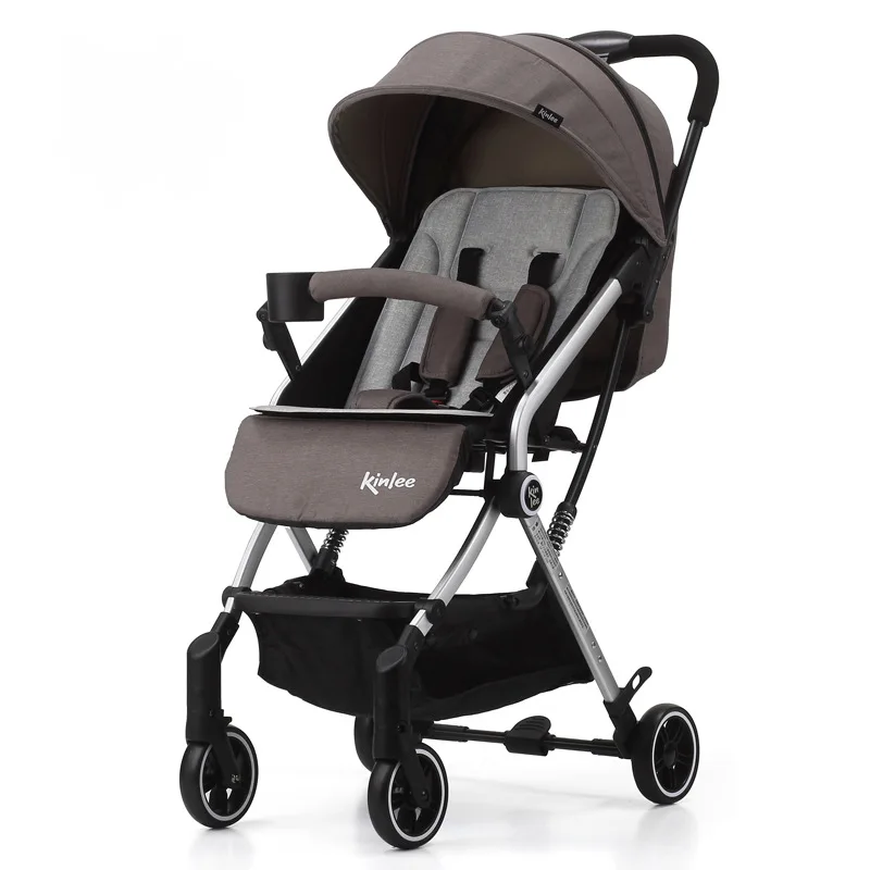 Красивый пейзаж для детей коляска легкие детские коляски Складные портативные Прогулочные коляски для новорожденных коляска для малышей - Цвет: Gray
