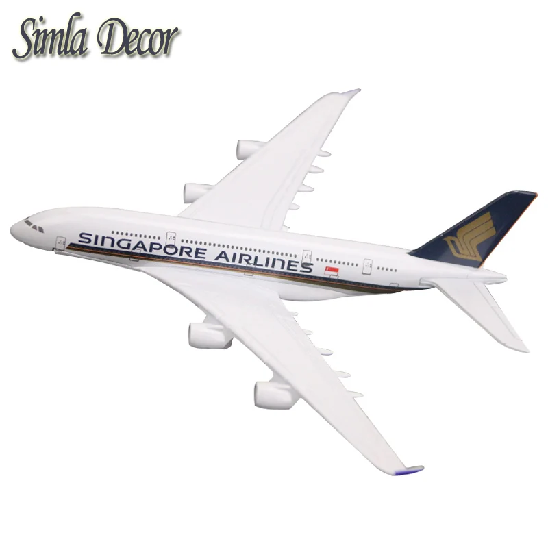 16 см сплав металла Сингапур A380 Модель самолетов Airbus 380 Airways самолета стенд