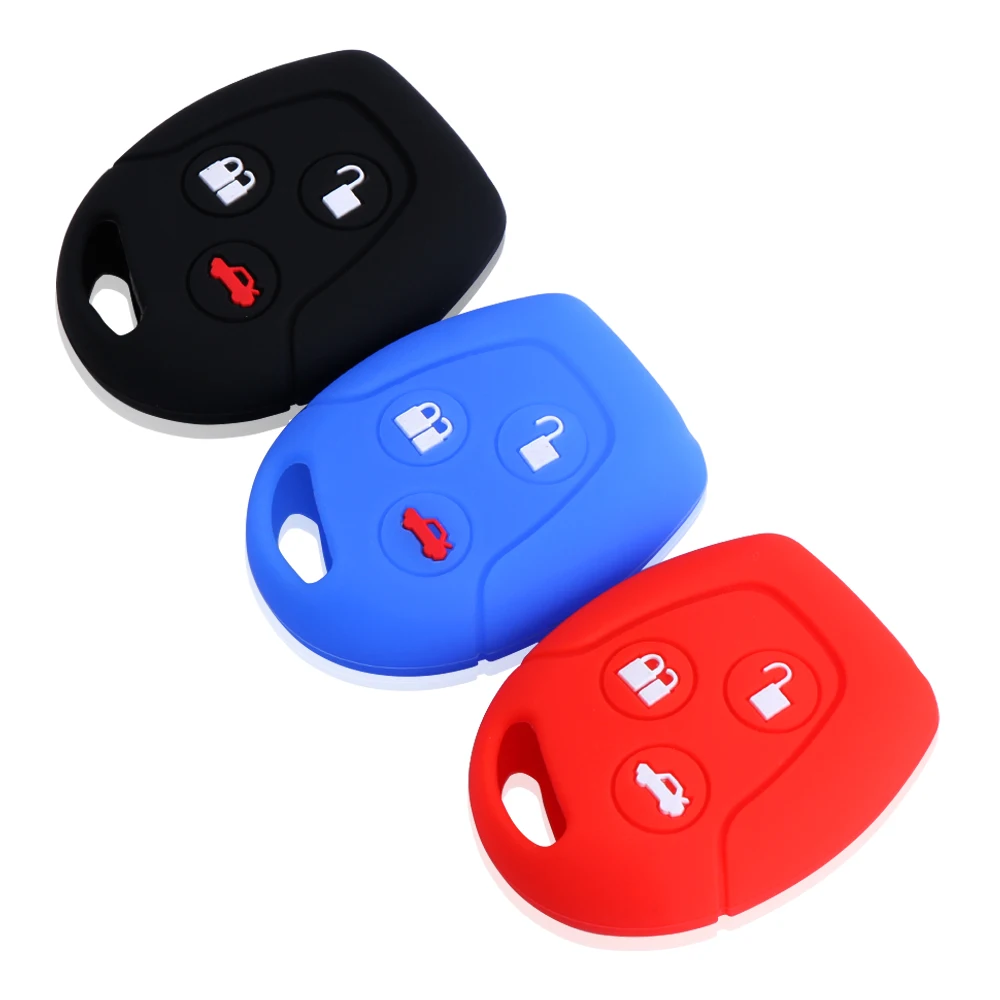

VCiiC 3 Buttons Remote Silicone Car Fob Key Case Cover For Ford Focus Mondeo Festiva Fusion Suit Fiesta KA Holder Protector