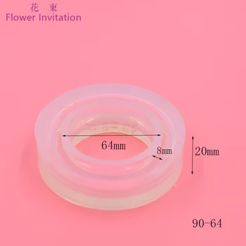 

Flower Invitation Bangle Mold_MD90_Handmade Mold_Transparent Silicone Round Bracelet Mould For Resin Real Flower DIY Mold