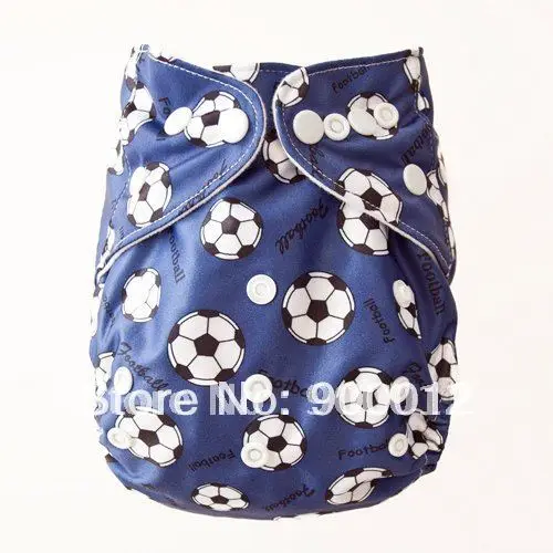 Naughtybaby Синий Футбол детские подгузники PUL подгузники мочи штаны-подгузник 5 подгузников+ 10 вкладышей