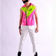 M-XXXL! Мужской брендовый стильный костюм певицы одежда тонкий волос Бар ночной клуб костюмы костюм жилет