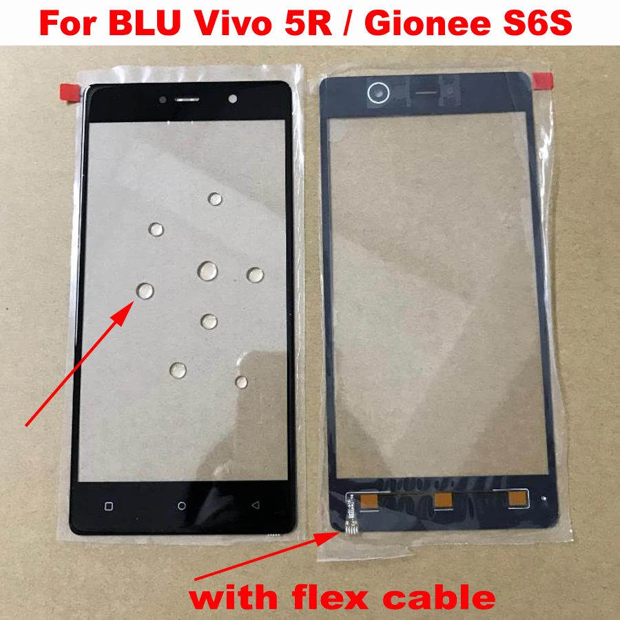 

LTPro Original Quality Touch Screen For BLU Vivo 5R Front Panel Glass Outer Lens with flex cable For Gionee S6S Repair