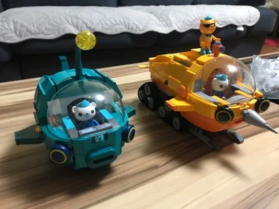 Octonauts Building Block Octo-Pod Octopod Playset & Barnacles kwazii peso Inkling 698pcs Educational octonauts Bricks Toys