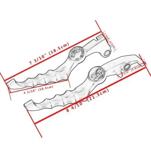 Пара мотоцикл хромированный череп сцепные рычаги для Honda Shadow 400 600 750 1100 CBR600 F1 F2 F3 F4